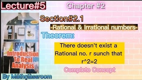 Real Analysis-1Chapter#1 Section#2.1 Theorem:There doesn