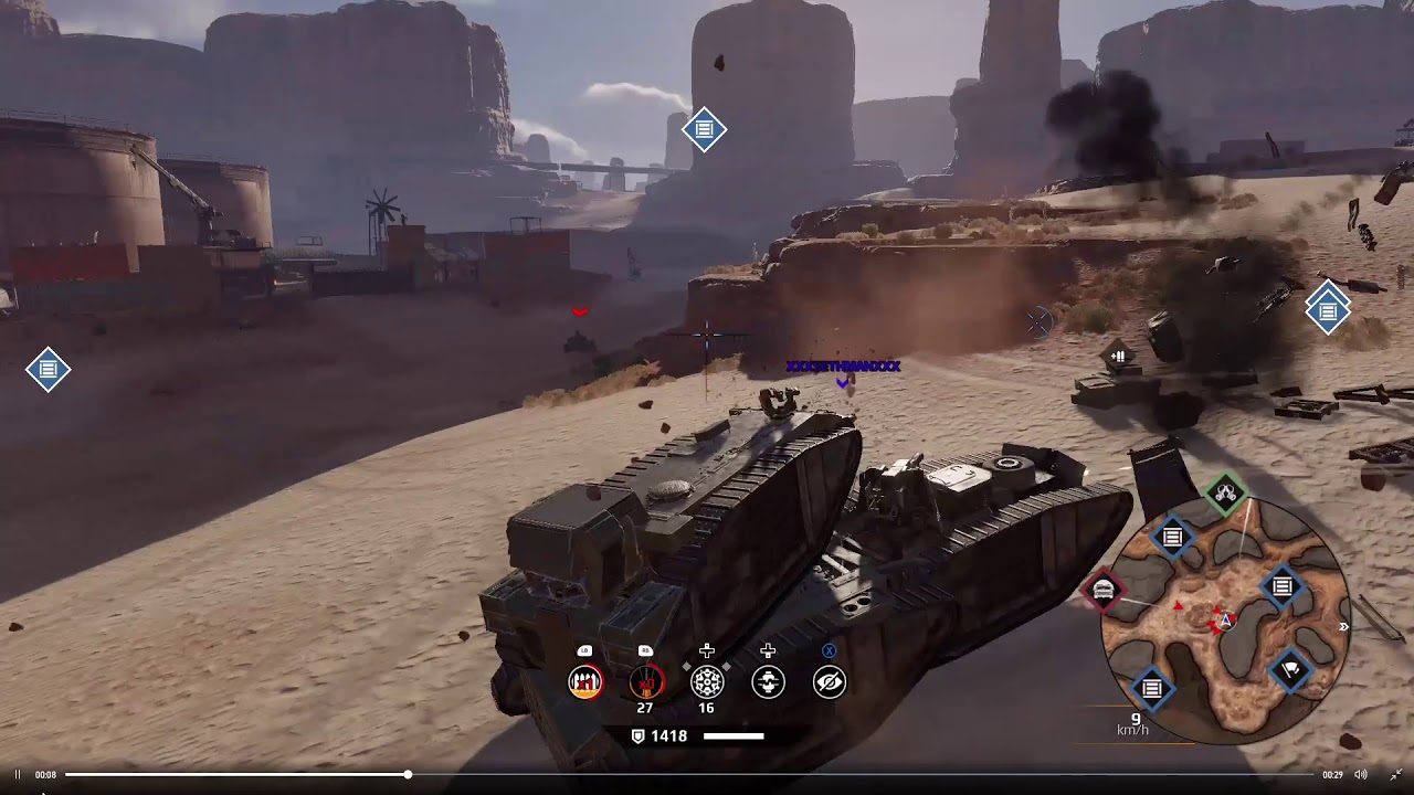 Crossout Rotateable Turret Tank Fusion