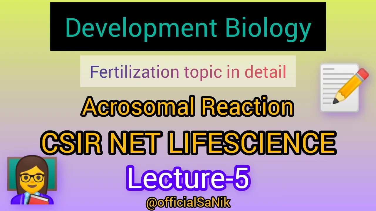 [Lecture:-5] Development Biology|Fertilization|AcrosomalReaction