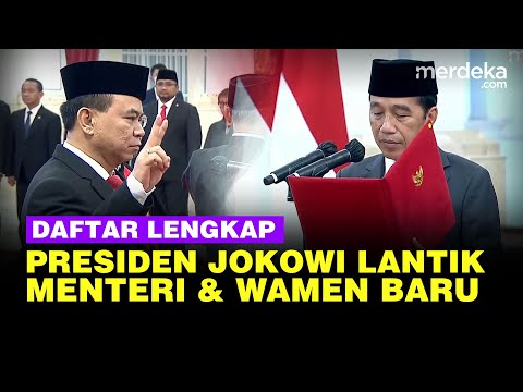 Momen Jokowi Lantik Menteri &amp; Wakil Menteri Baru di Istana, Ini Daftar Lengkapnya