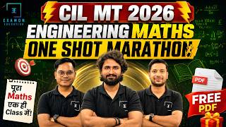 CIL MT 2026 Engineering Mathematics One Shot 🔴 Complete Marathon + Free PDF | Coal India MT Marathon