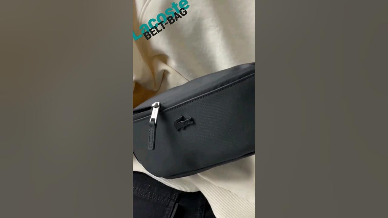 Lacoste Belt-bag поясная сумка all black - YouTube