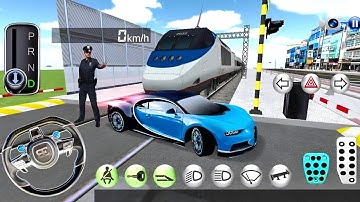 Crazy New Bugatti Chiron Vs Bullet Train Accident-3D Driving Class-Ios Android Gameplay