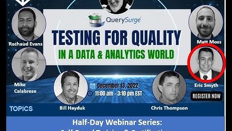 Test Guild/QuerySurge Webinar Series