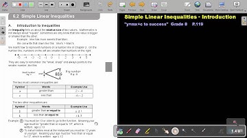 6.7 Simple Linear Inequalities -Introduction - Chapter 6 - part 7