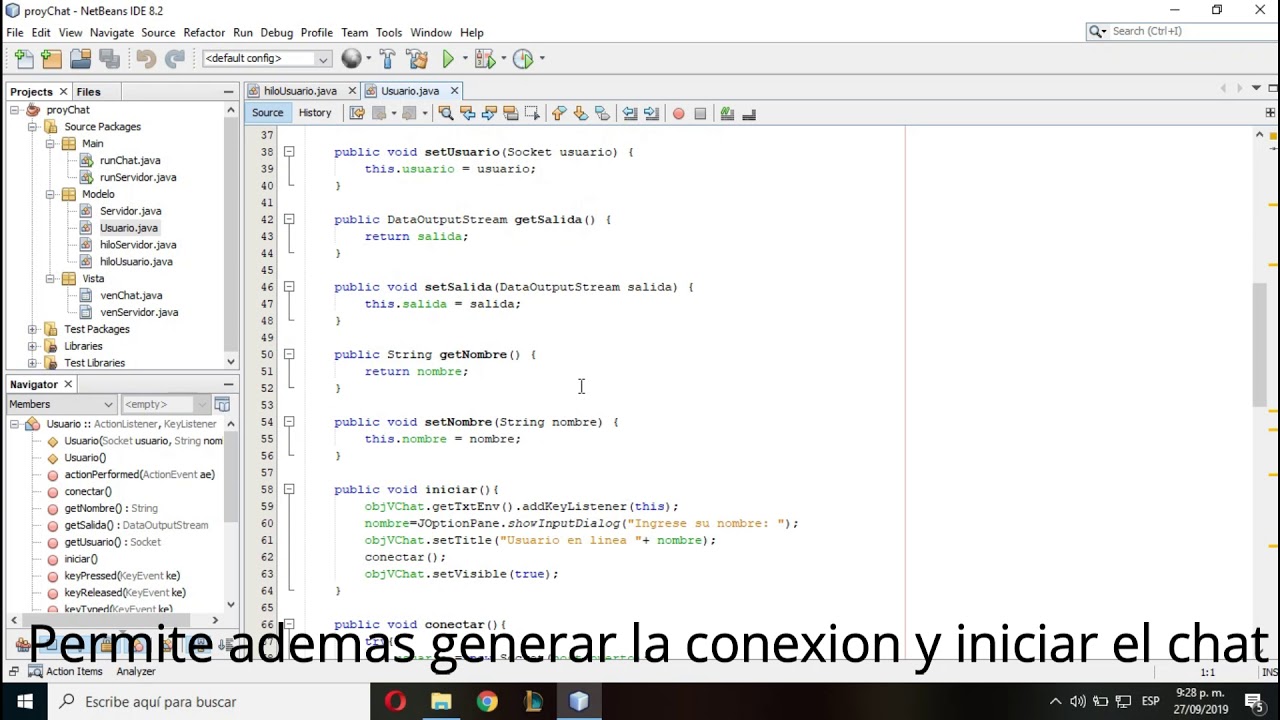 Chat en java con socket y hilos - YouTube