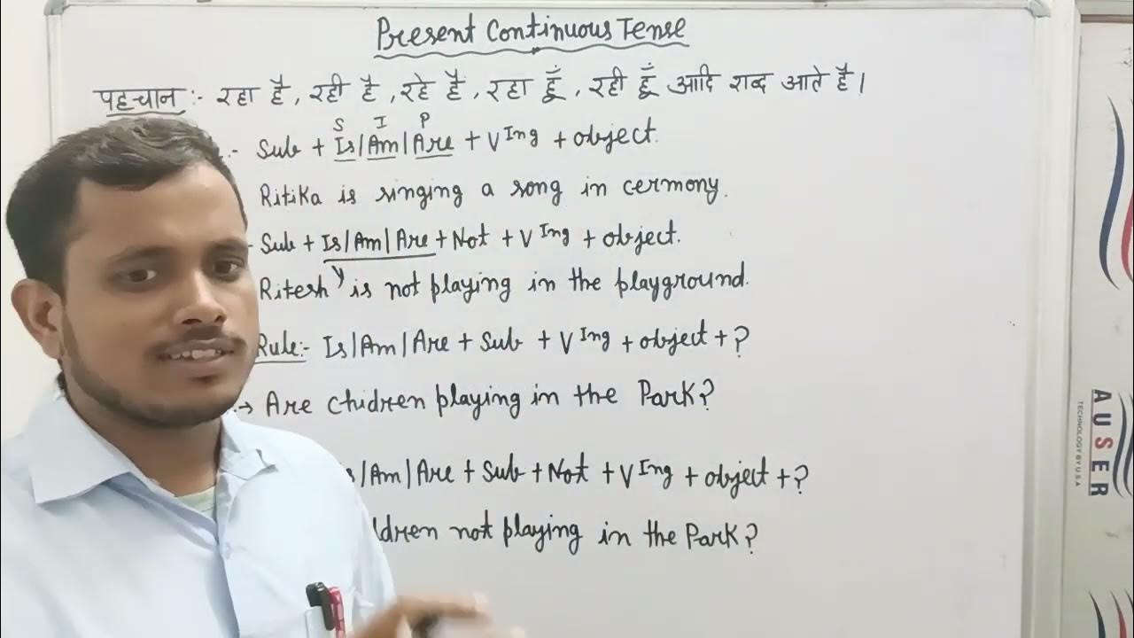 Present Continuous Tense with example YouTube