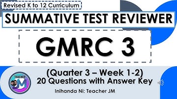 GMRC 3 QUARTER 3 WEEK 1 AND 2 SUMMATIVE TEST REVIEWER