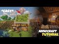 Minecraft | EASY starter base tutorial #minecraft #minecraftcrops #minecraftbuilding #m