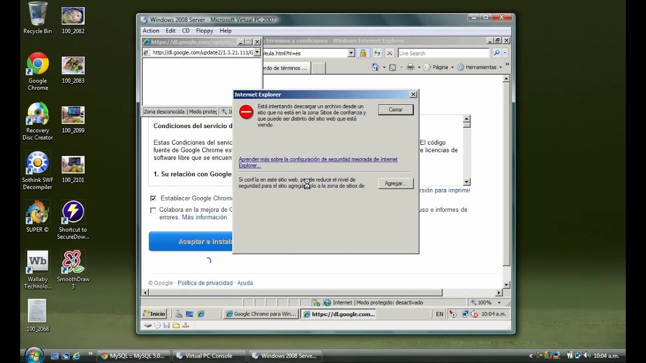 Instalar Chrome en Windows 2008 Server YouTube