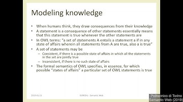 SemWeb2019-L05: Ontologies and OWL - by Fulvio Corno