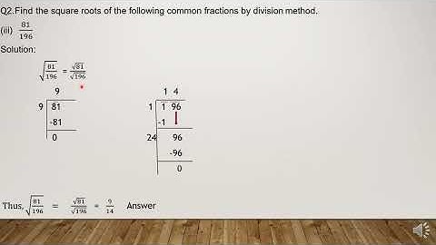 Grade 7 Maths Unit 5 Square root of positive numbers Exercise 5.3(Q2 i-vi) Punjab Text Book