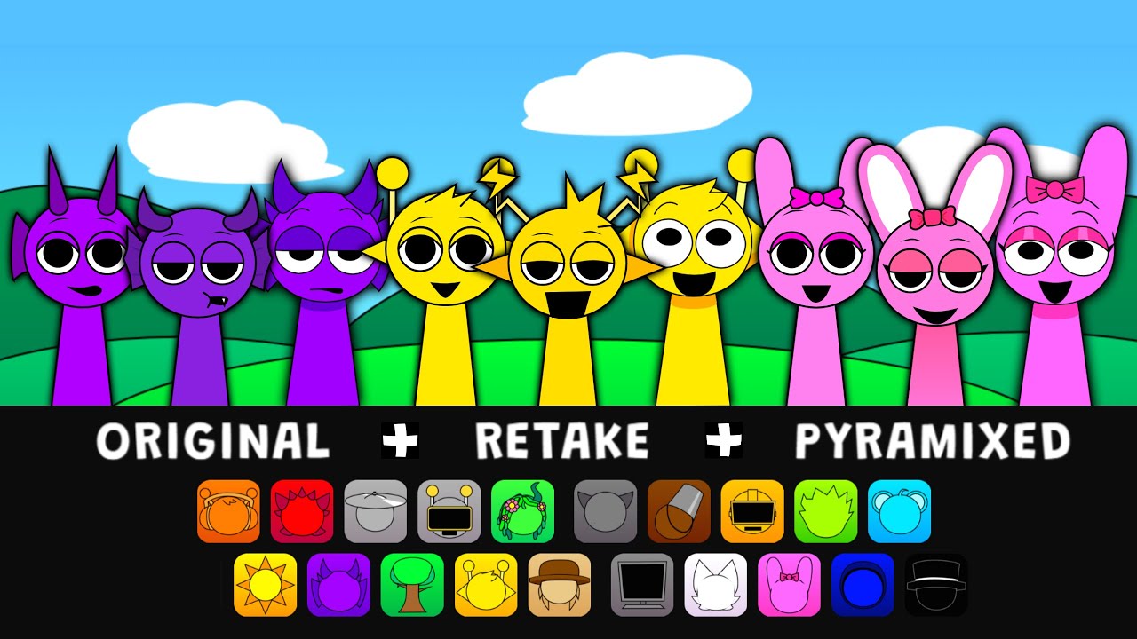 Sprunki Original + Retake + Pyramixed | TRIPLE SPRUNKI