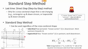 Standard Step Method for Water Surface Profiles - CE 331 Class 37 (22 April 2020)