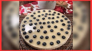 تشيز كيك على البارد بدون فرن وبأسهل طريقةEasy No bake Blueberries Cheesecake Recipe