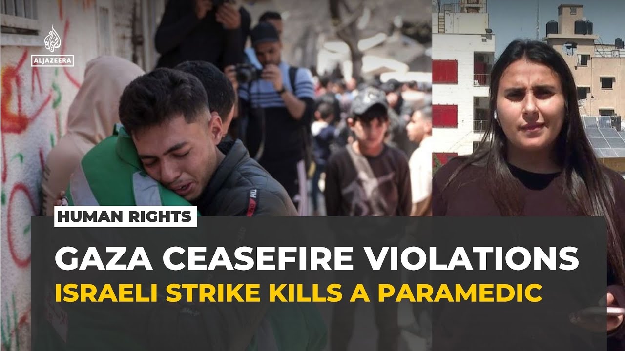 أسفرت غارة إسرائيلية عن مقتل مسعف فلسطيني، في ظل استمرار الهجمات في غزة رغم الهدنة.