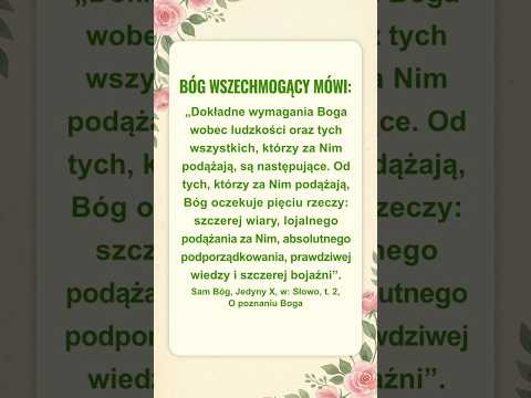 Wycisz się przed obliczem Boga, Czytaj Jego słowa
