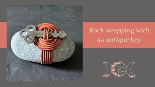 Rock wrapping with an antique key - YouTube