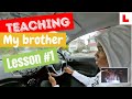 TEACHING MY BROTHER TO DRIVE UK: Kieran's first lesson // Moving off // Gear changing // Turning