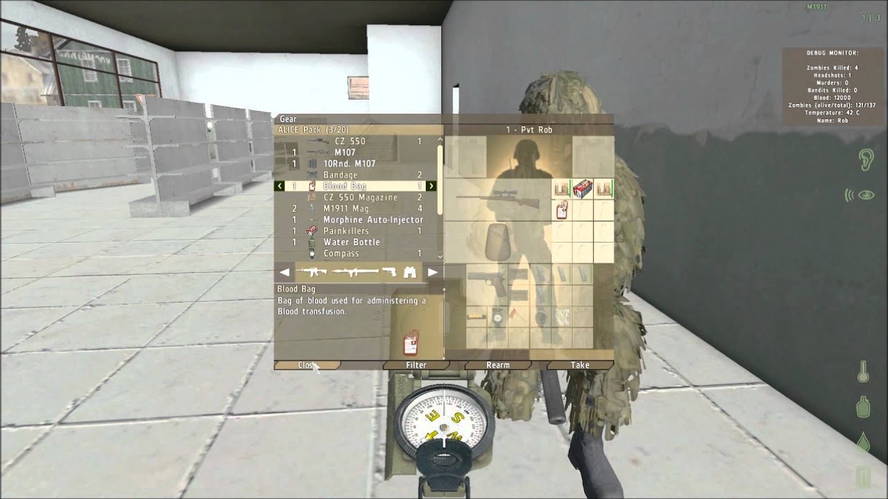 DayZ 1080p Guide How to Give Someone a Blood Transfusion (Blood Bag