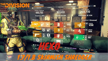 The Division l Hexo 1.7/1.8 Skirmish Shredder Build
