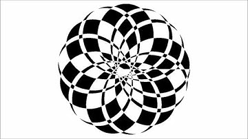 10 Spirograph like examples in black and white with line invesrion, part 4