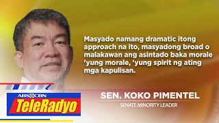 Sen. Pimentel tinawag na madrama ang panawagang courtesy resignation sa PNP officials