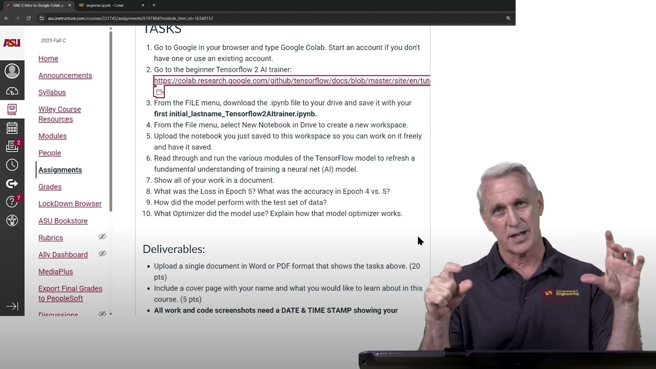 TMC510 S01V05 OAE 2 Intro to Google Colab and Tensorflow