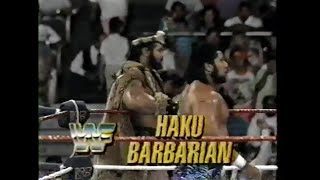 Bushwhackers vs Barbarian & Haku   Prime Time July 22nd, 1991