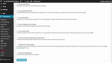 W3 Total Cache: CDN Settings