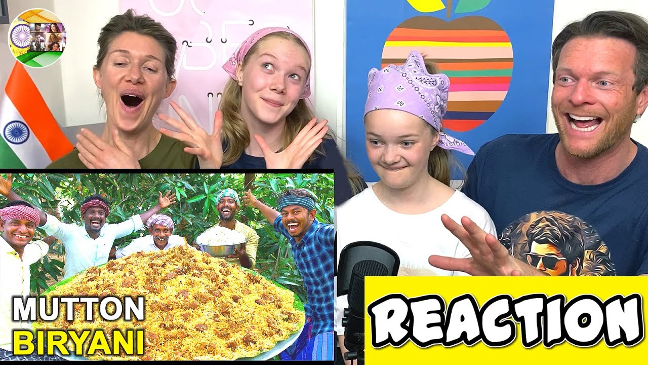 INDIAN MUTTON BIRYANI REACTION | Village Cooking | #BigAReact