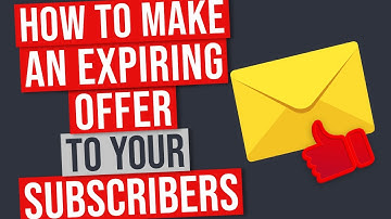 How to make a special offer to people only valid for a while after they subscribe to your newsletter