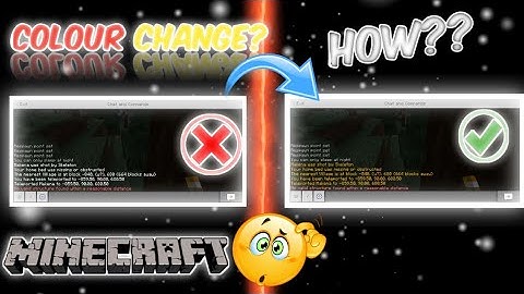 Minecraft- Chat Text Colour Change/How????/Watch This Video