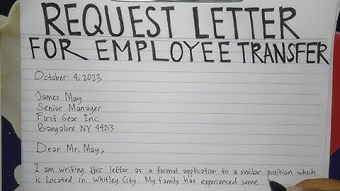 How To Write An Employee Transfer Request Letter Step by Step Guide | Writing Practices