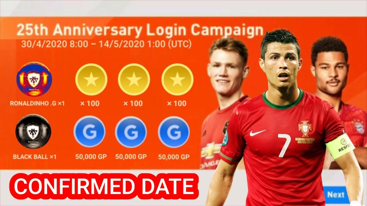 25th Anniversary Login Campaign Round 2 Confirmed Rewards Pes Mobile Youtube 25th Anniversary Login Campaign Round 2 Confirmed Rewards Pes Mobile Youtube
