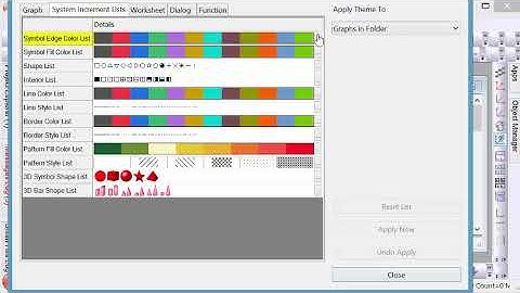 Change default settings for different plot types (color, shape list, etc.)