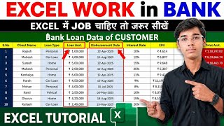 Excel Work in Bank Full Tutorial | Bank Data Entry in Excel for Beginners