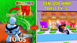 TỪ 0$ SỞ HỮU VŨ KHÍ MẠNH NHẤT ĐẾN ĐỘI HÌNH STRAWBERRY ELEPHANT TRIỆU TỶ/S | CUT GRASS FOR BRAINROTS. screenshot 3