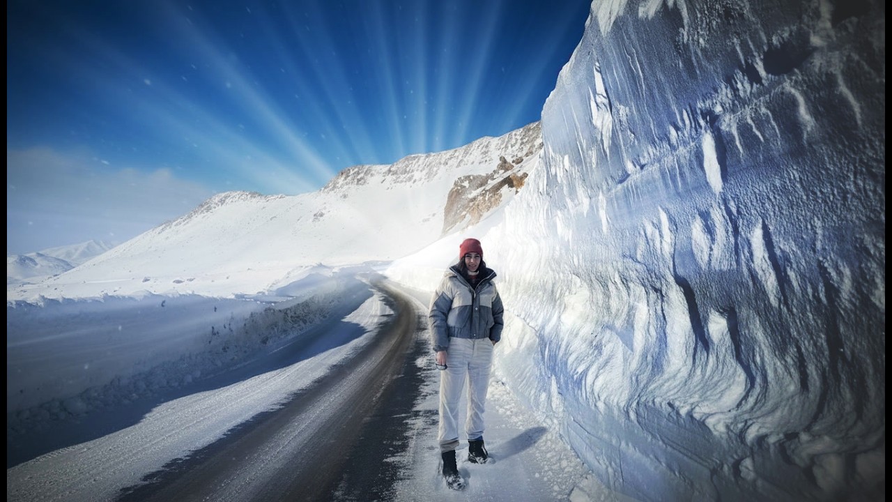 The snow Wall was Taller than Me! And Ending Up in The Strangest Stepped Village - Kurdestan/ Iran