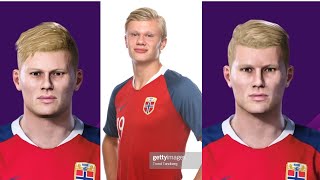 Erling Braut Haaland Face tutorial PES 2020 ||| SUPER LOOK ALIKE