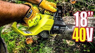 RYOBI RY40508 40V HP 18-inch Chainsaw Review 5-Year WARRANTY