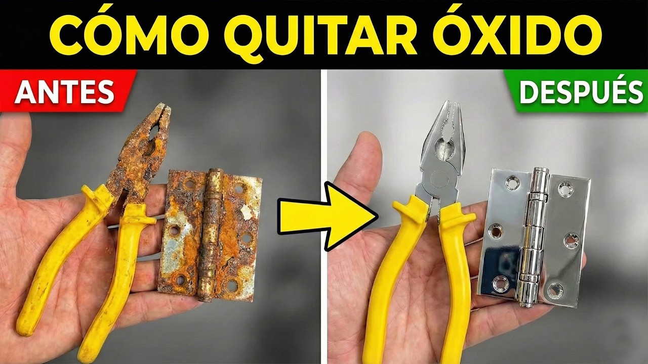 Cómo ELIMINAR EL ÓXIDO de hierro y metales (Herramientas y Latas) - Receta Casera FÁCIL