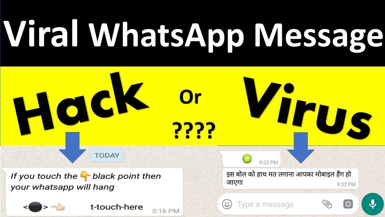 Don't Touch Here 👉 (⚫) ! WhatsApp viral Message Explained in Hindi ! Smartphone Hang