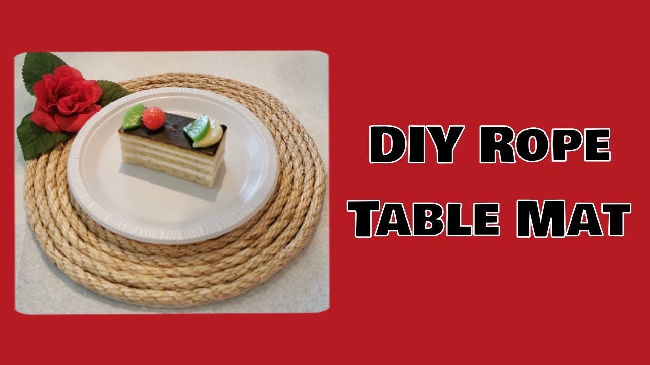 DIY ROPE TABLE MAT/EASY NO SEW TABLE MAT/HANDMADE YouTube