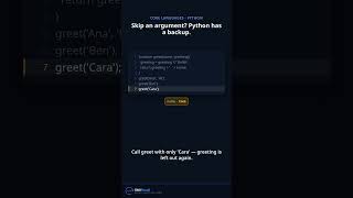Python Default Parameter Values Explained in 40 Seconds