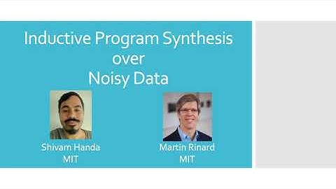 Inductive Program Synthesis over Noisy Data