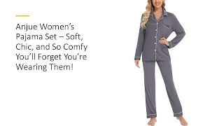 Anjue Womens Pajama Set Soft, Chic, And So Comfy Youll Forget Youre Wearing Them