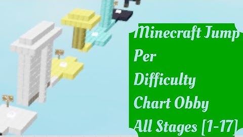 Minecraft Jump Per Difficulty Chart Obby All Stages [1-17]