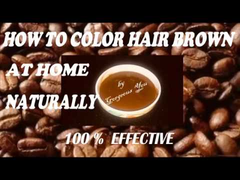 How to colour hair brown at home naturally | Homemade herbal brown hair