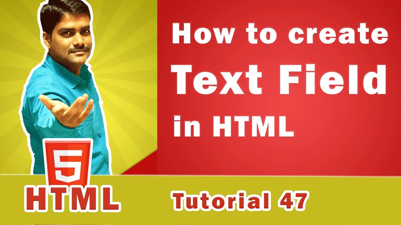 input type html  New  HTML Tutorial 47 - HTML input text field | HTML input text box
